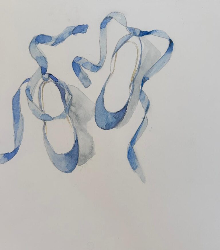 Zapatitos azules Hojas Marcadas Que el arte decore tu vida